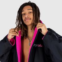 dryrobe Advance Long Sleeve Changing Robe - Black / Pink Extra Image 2 Preview